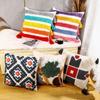 Nordic Moroccan Tassel Tufted Pillow Light Luxury Famous Style Embroidered Back Cushion Pillow Cover Happy Word Cushion