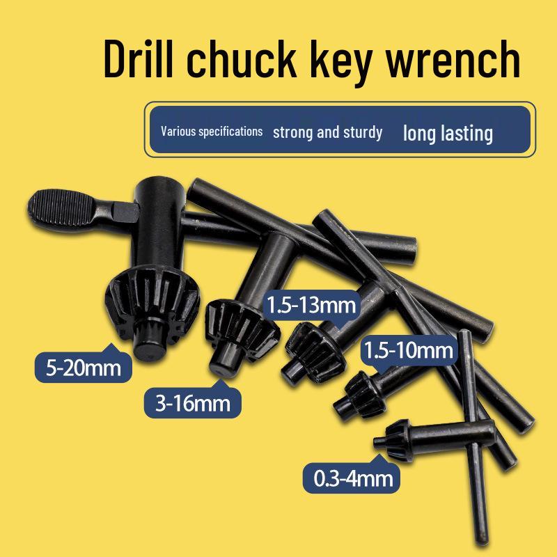 Electric Drill Chuck Wrench Key for 10/13/16mm Handheld and Bench Drills