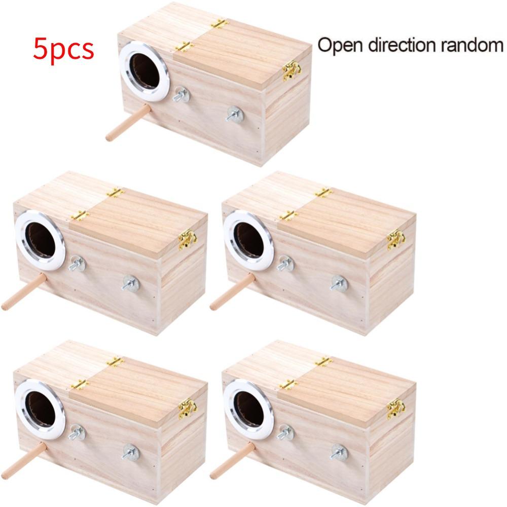 Bird Breeding Box Cage Nest For Parrot Nesting House Wooden Lovebirds Finch Wood Breeding Box For Lovebirds Parrot Mating Box