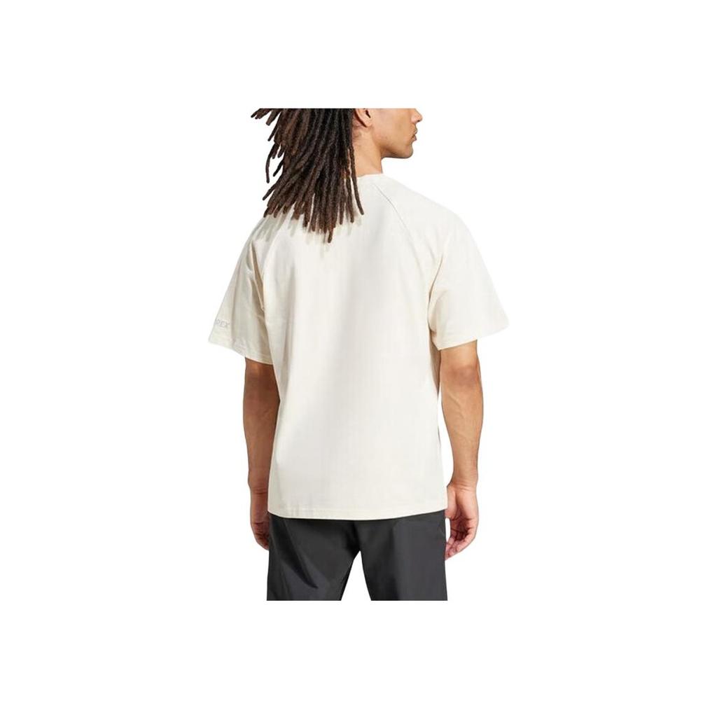Adidas Terrex SS25 Logo Soft Comfortable Breathable Short Sleeve T-Shirt Men Tops Off-White JI8317