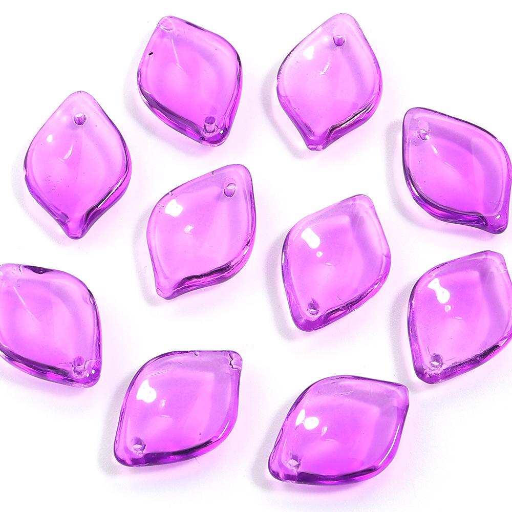 50pcs/lot Epiphyllum Petal Lampwork Beads Colorful Loose Glass Beads For Jewelry Making DIY Bracelet Necklace Crafts Accessories