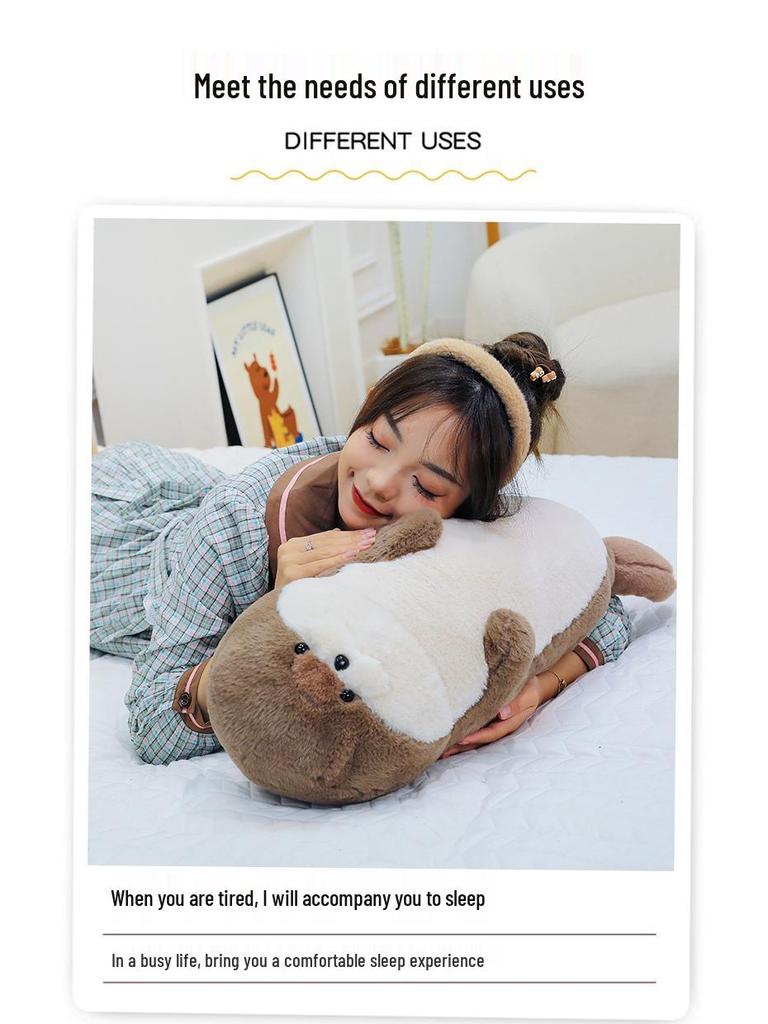 Super Soft Sea Otter Plush Toy - Large Sleeping Pillow & Bed Backrest