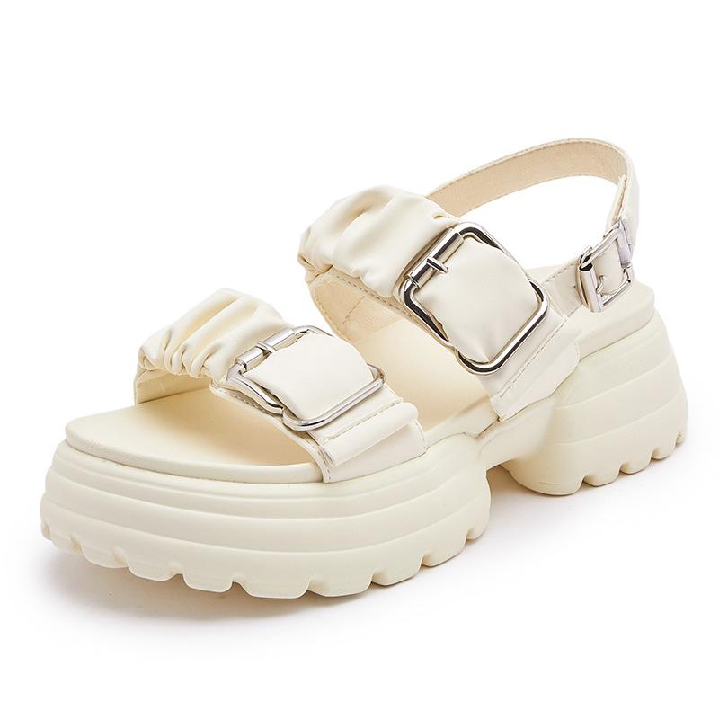 

Sandals women s new summer wear platform fashion in 2025, French women s shoes with skirts, platform heightening sandals women 35
