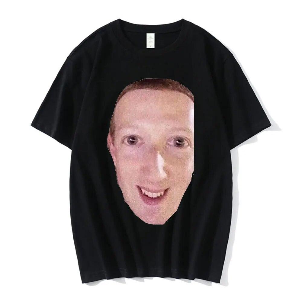 

Cursed Zucc T Shirt 100% Pure Cotton Funny Cursed Meme Mark Zuckerberg Graphic Short Sleeve T Shirts Plus Size Tops Streetwear