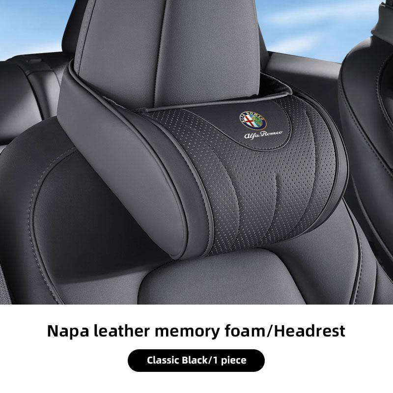 

For Alfa Romeo High-end Leather Car Seat Headrest Memory Foam Comfort Neck Pillow For Alfa Romeo 159 166 156 Spider Giulia 2025