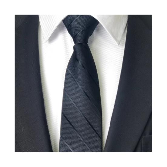 Men Tie with Zipper Design Multiple Patterns Colors Adjustable Length Tie Business Weddings Parties Formal Tie