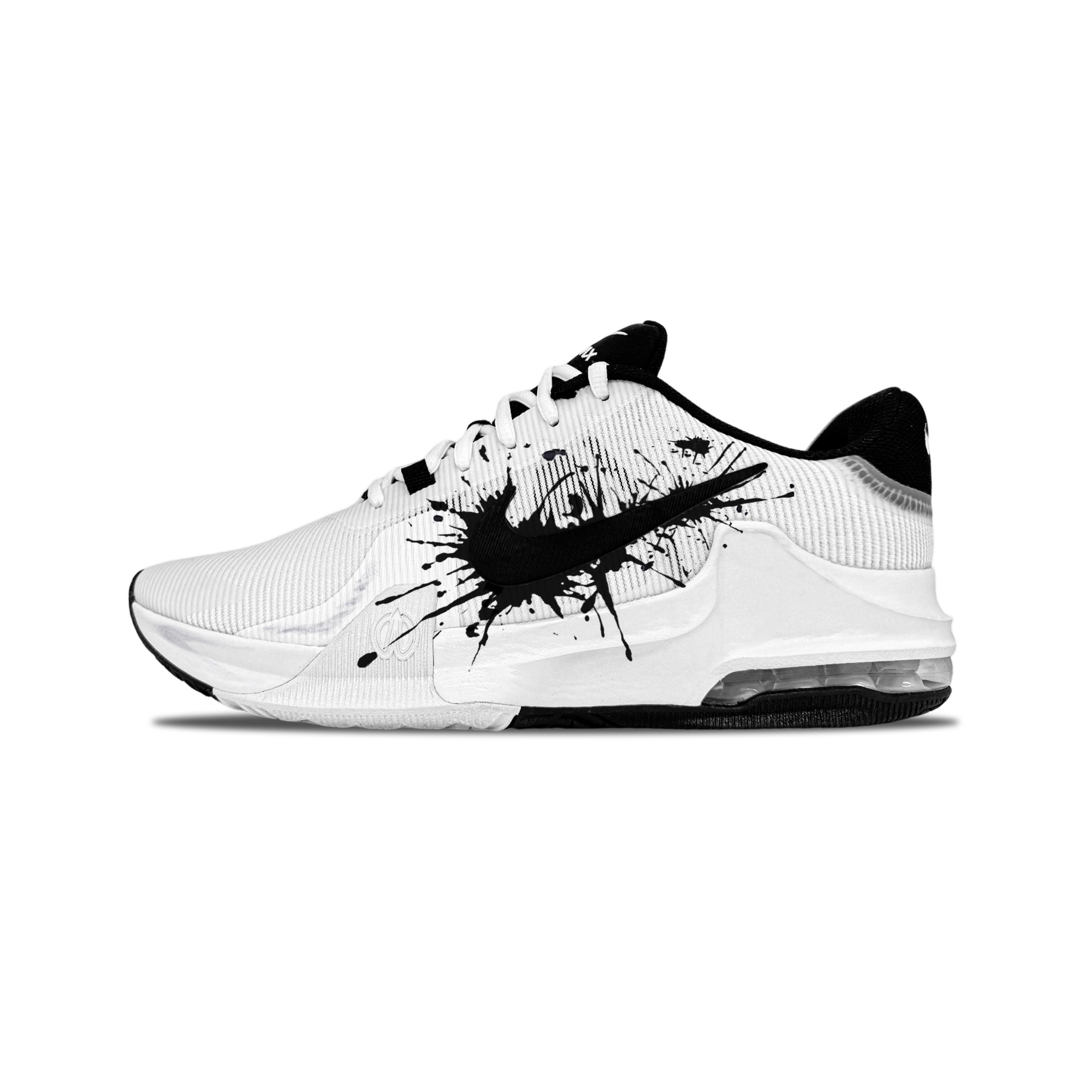 

Nike Air Max Impact 4 Low top Basketball Shoes Men s Black White DM1124-103(Team282-) 44