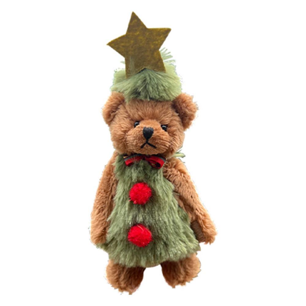 Bear Shaped Christmas Plush Bear Cartoon 3D Stuffed Animals Bear Toy  Festive Decoration
