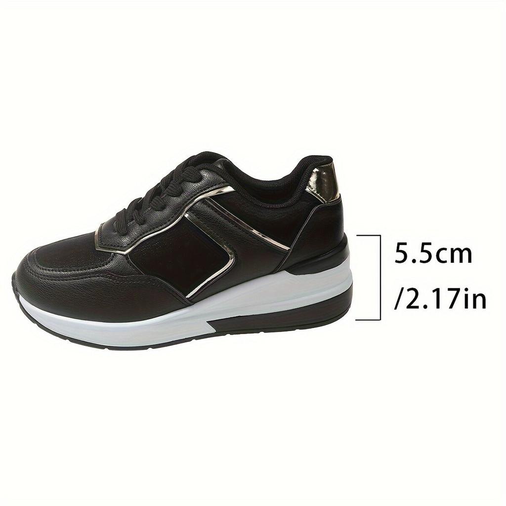 Women's Sports Casual Shoes Fashion Slope Heel Platform Casual Sports Shoes Large Size
