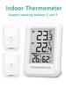 ORIA Outdoor Thermometer Wireless Indoor Hygrometer Digital Room Thermometer with 2 Sensors for Office Home