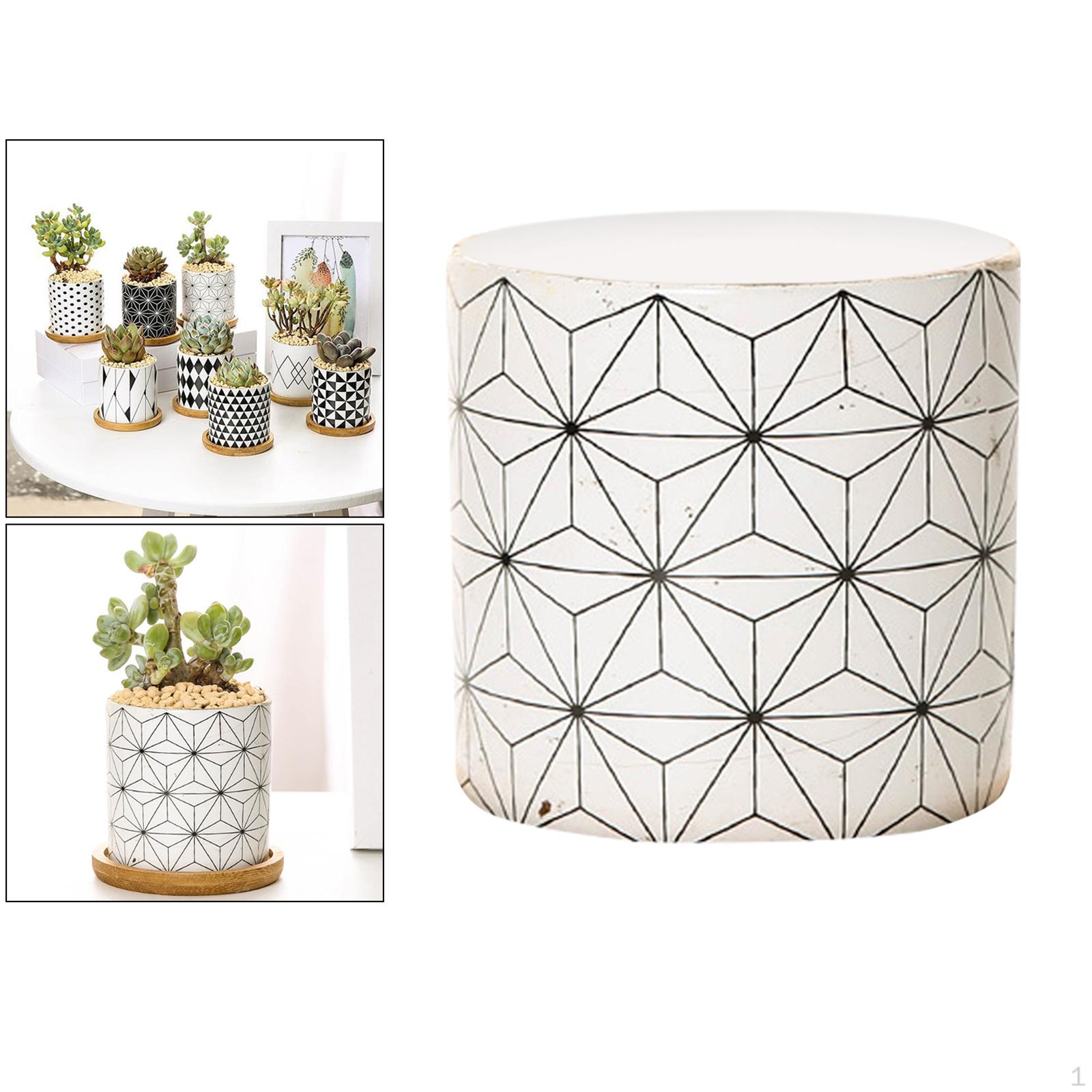 

Ceramic 3 Inch Pots with Drainage Geometric Patterns Planter style 3