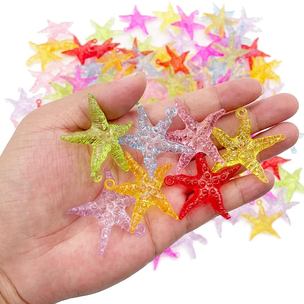 Cristal din piatră prețioasă acrilică în diverse culori, temă de plajă, umplutură de vază cu stea de mare, favor de petrecere, decor de nuntă, centru de vază de masă