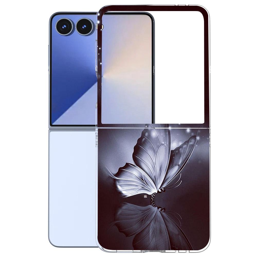 Für Samsung Galaxy Z Flip 7 6 5 4 3 Hülle Mode Malerei Hart-PC Transparente Abdeckung Für Galaxy Z Flip7 Faltbare Hüllen Funda Coque