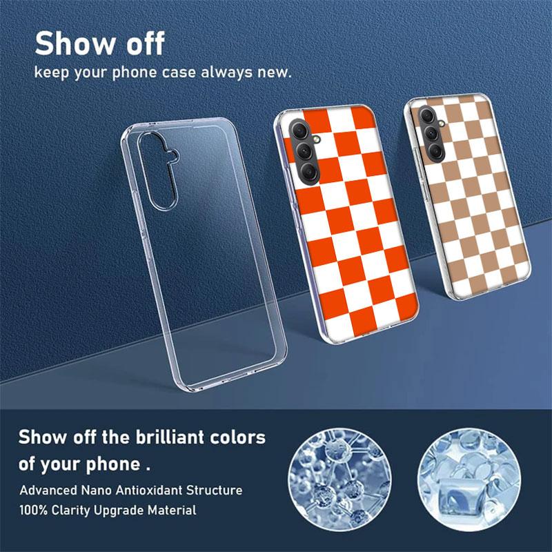 Retro Classic Chess Board Grid Phone Case for Samsung A16 A26 A36 A56 A17 A37 A57 A07 A06 A02S A03 A04S A05S Galaxy Note 20 10 A
