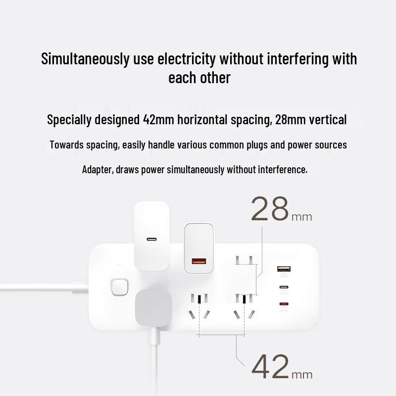 Xiaomi 67W GaN PD Fast Charging Power Strip CN Plug (adapter Included)