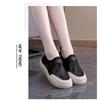 Women Breathable Lace Mesh Slip On Casual Flat Fisherman White Shoes