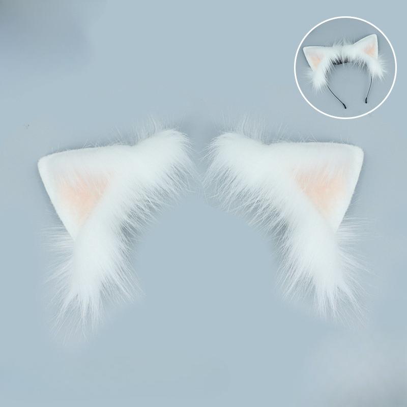 Rechargeable Plush Cat Ears Hair Accessory Cosplay Exhibition Movable Realistic Fox Ear Detachable Electric Headband Animal Ears