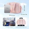 Borsa Duffel da Viaggio Espandibile - Elegante Scomparto per Scarpe Sovradimensionato, Borsa da Palestra Portatile Pieghevole, Duffel Leggero - Sabbia