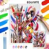 DIY Oil Painting Kits Mickey Letter K Flowers Castle Hand Painting Home Decor Craft Gift Ideas For Room Wall Art Decoration
