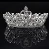 Full Round Crystal Rhinestone Wedding Tiaras Bridal Hair Accessories Kids Crown for Cake Topper Festival Party Prom Gift
