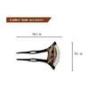 Ligular Kanzashi Hairpin Ornament for Japanese Kimono Yukata, Fan-shaped Bachigata with Crane, Yellow
