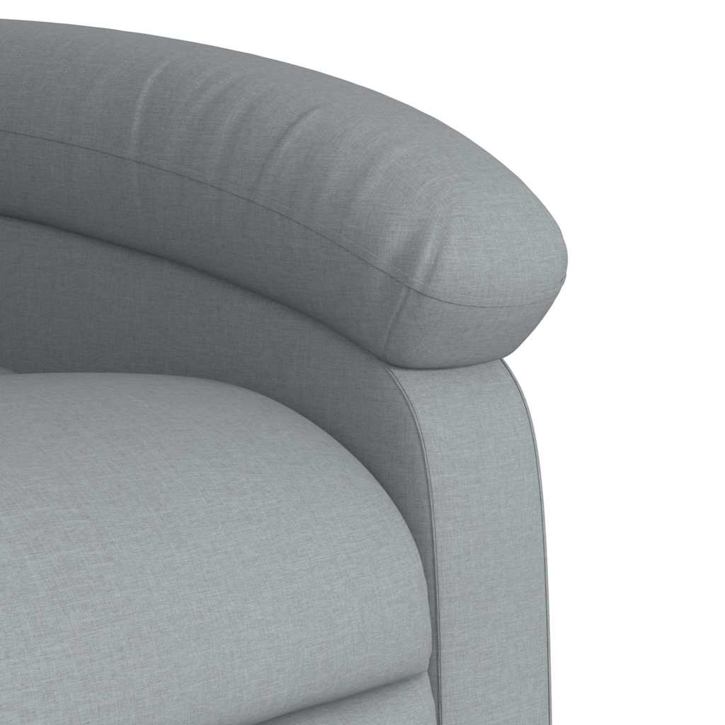 Relaxation Armchair Light Grey Fabric