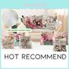 Elegant Flower Patterned Waterproof Pillow Case Ideal For Sofa And Garden Decoration