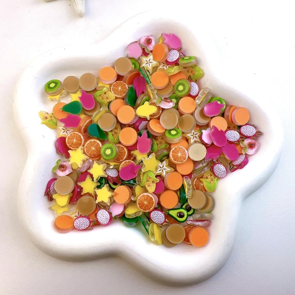 New Simulation Fruit Resin Slices Nail Art Accessories Mini Cute Flat Decoration Phone Case Hairpin Nails