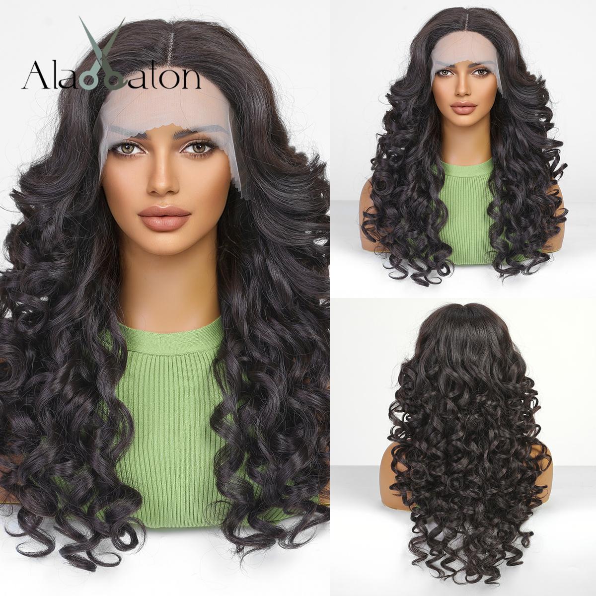 

ALAN EATON Lace Front Blonde Ombre парики синтетический длинный прямой парик с темными корнями для женщин повседневный косплей вечеринка термостойкое волокно