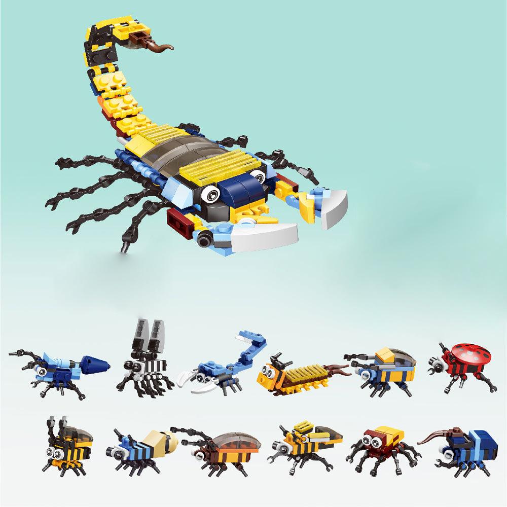 Malé dílky Domácí stavebnice Průhledná hračka mořský život Kompatibilní Lego Puzzle Sestavení Dětský dárek