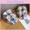 Retro Plaid Graffiti Beret Hat For Women Sun Protection Summer Fashion
