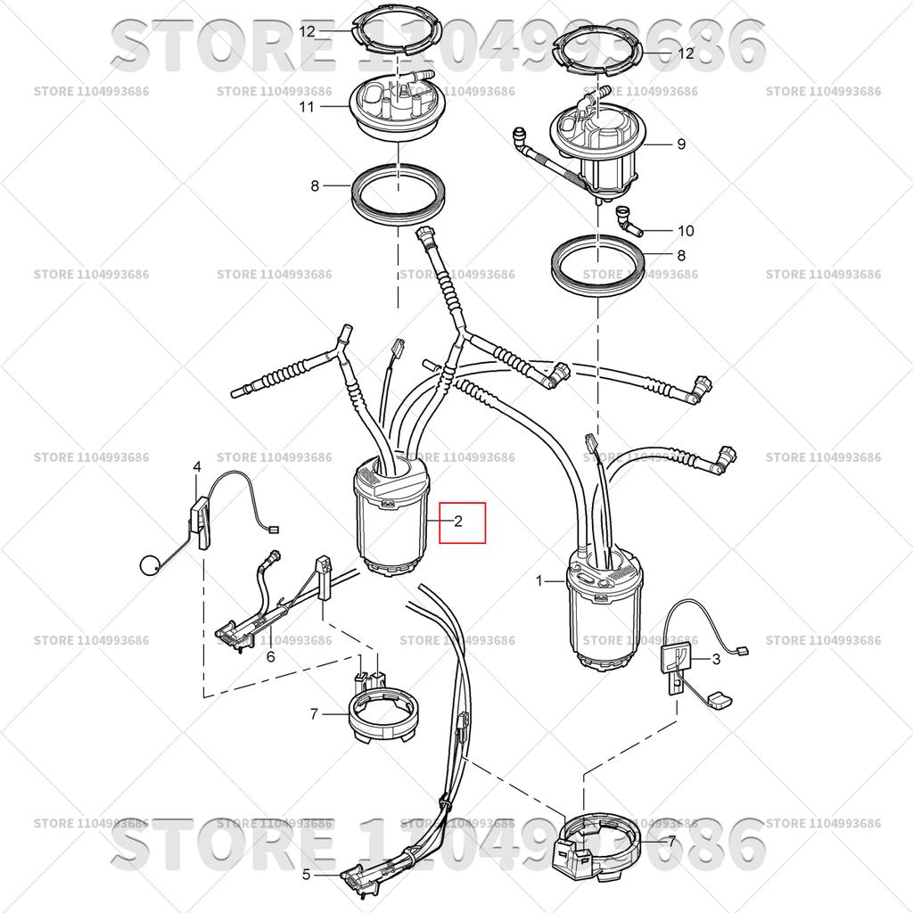 For Porsche 2003 2004 2005 2006 2007 2008 2009 2010 Cayenne (9PA) Fuel Pump Assembly OEM 95562093201 95562093200 95562093101
