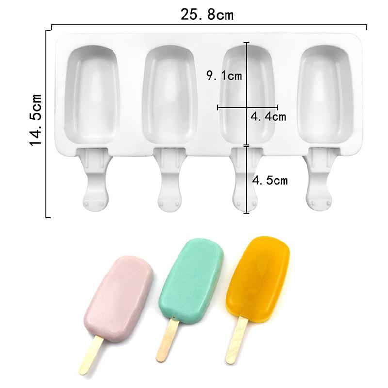 Popsicles Silicone Mold Diamond Ice Cream Mould Homemade Heart Cake Pop Cakesicles Maker Kitchen Accessories Tools Wooden Stick