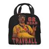 Travball Travis Head Merch Insulated Lunch Bag For School Office Food Storage Bag Portable Cooler Thermal Lunch Boxes