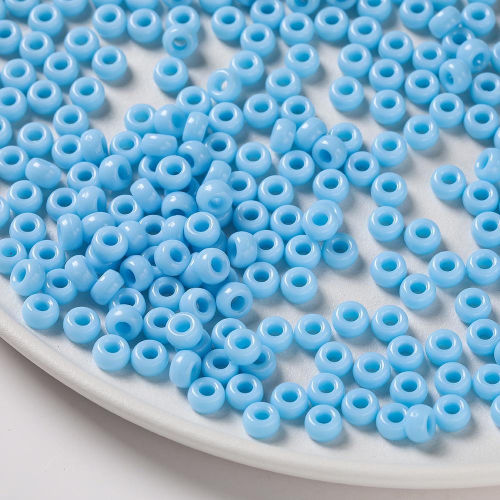 100pcs 4*7mm Acrylic Big Holes Beads Colored Spacer Loose Beads for DIY Necklace Bracelet Phone Charms Jewelry Making Supplies
