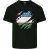 Torn Uzbekistan Flag Uzbek Day Football Kids T-Shirt Childrens