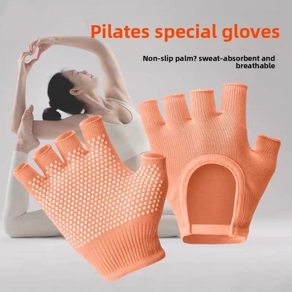 Warm Pilates Gloves Multicolor Gym Fitness Gloves Bicycle Mittens Half Finger Yoga Gloves  Outdoor