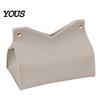 Stylish Leather Tissue Box Box, Easy Open Waterproof PVC Design, Simple Long-lasting Container Style Durable Anti-Crack Dispenser for Home