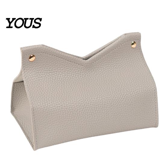 Stylish Leather Tissue Box Box, Easy Open Waterproof PVC Design, Simple Long-lasting Container Style Durable Anti-Crack Dispenser for Home