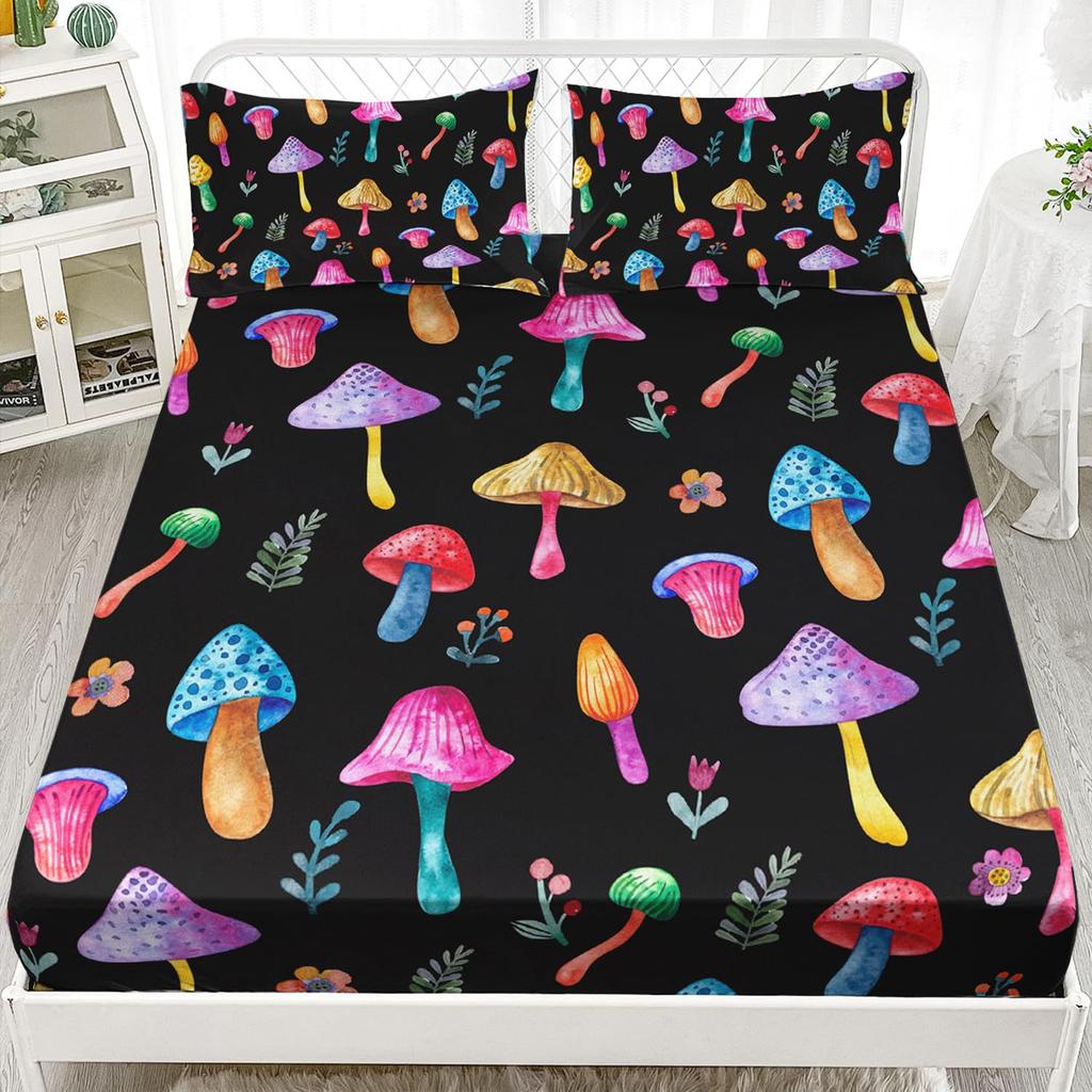 Meeresschildkrötenmuster Bettlaken Dreiteiliges Digital bedrucktes Laken Bettwäscheset Erwachsene Kinder