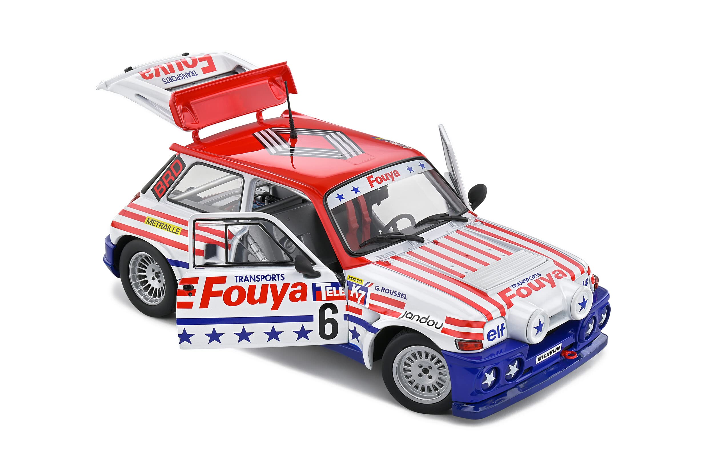 

Solid Renault Mini Car R5 MAXI TURBO N 1 RALLY CROSS 1987 1/18 G.ROUSSEL [Item]