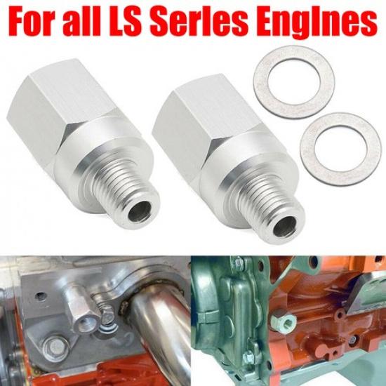 2PCS Swap Gauge M12-1.5 to M16 Coolant Temperature Sensor For LS Engine LS1 LSX
