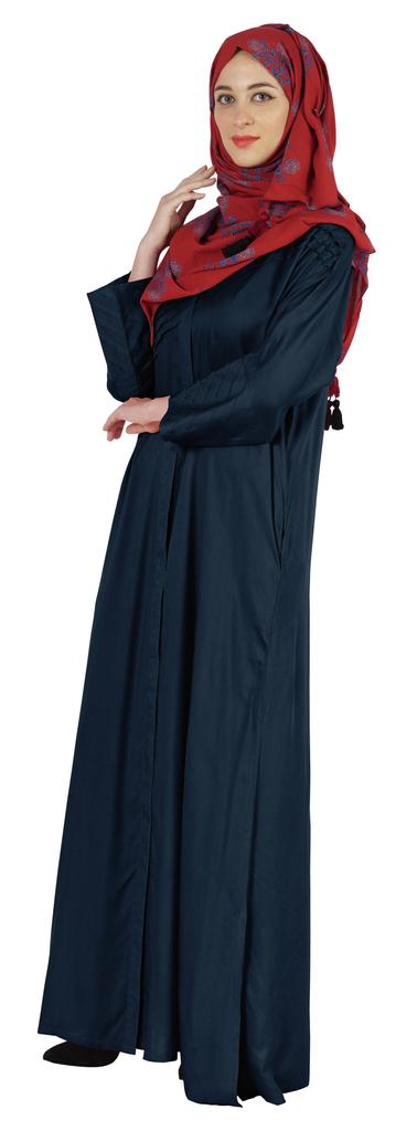 Bimba Islamic Clothes For Women Long Prayer Robe Maxi W  Printed Hijab Rayon Abaya Front Button Muslim