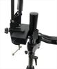 Nagao Seisakusho Black Pole Mount Clamp Table for Mounting a Microphone Arm to the Back of a Monitor or on a Monitor Video Web Conferencing