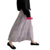 Vintage French Floral Midi Skirt With High Waist For Elegant Summer Wear