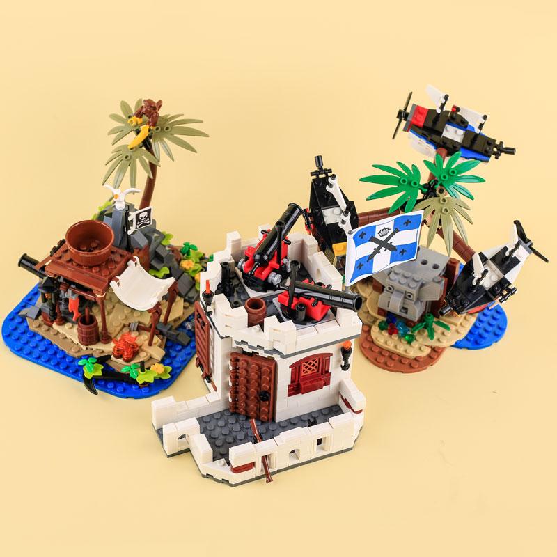 MOC Toys Sea Animals World Building Blocks Sets Dolphin Shark Devil Fish shell Seaweed Lobster Crab Coral Shell Gifts