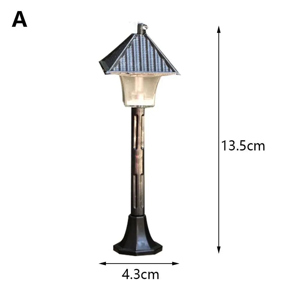 Resin Craft Home Decor Fairy Garden Road Light Model Streetlight Miniatures Street Lamp Figurine