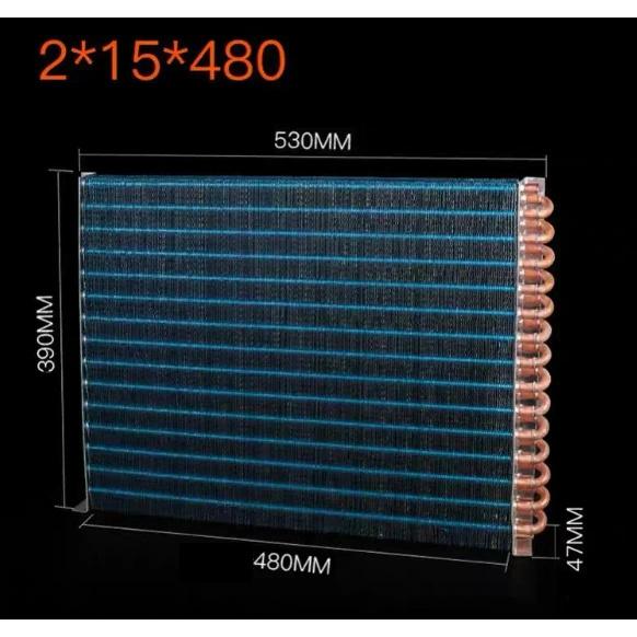 1PCS Copper Tube Heat Exchanger for Physical Cooling Condenser Coil Refrigerator Aluminum Fin Heat Exchanger Small Without Shell