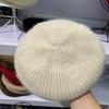Dames Gebreide Baret Hoed Warm Eenvoudig Koreaanse Stijl Kunstenaars Hoed