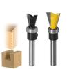 1/2 pçs 1/4 Polegada 14 graus fresa de cauda de andorinha com rolamento máquina de gravura de madeira roteador bit ferramentas para trabalhar madeira